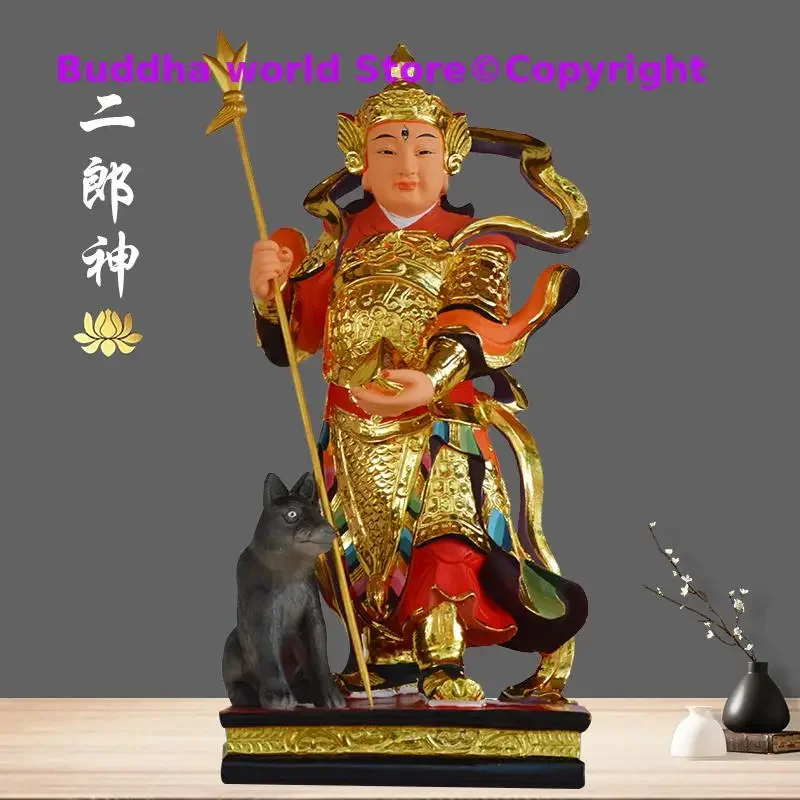 LARGE GOOD Asia HONG KONG HOME Taoist Temple Patron saint ER LANG SHEN YANG JIAN God statue bless safety health good luck statue