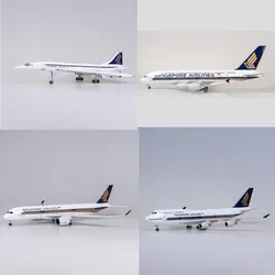 1/160 skala odlewana żywica Airbus A350/A380 Singapore samolot Boeing B747 Model kolekcja Concord dekoracja wyświetlacz zabawki prezenty