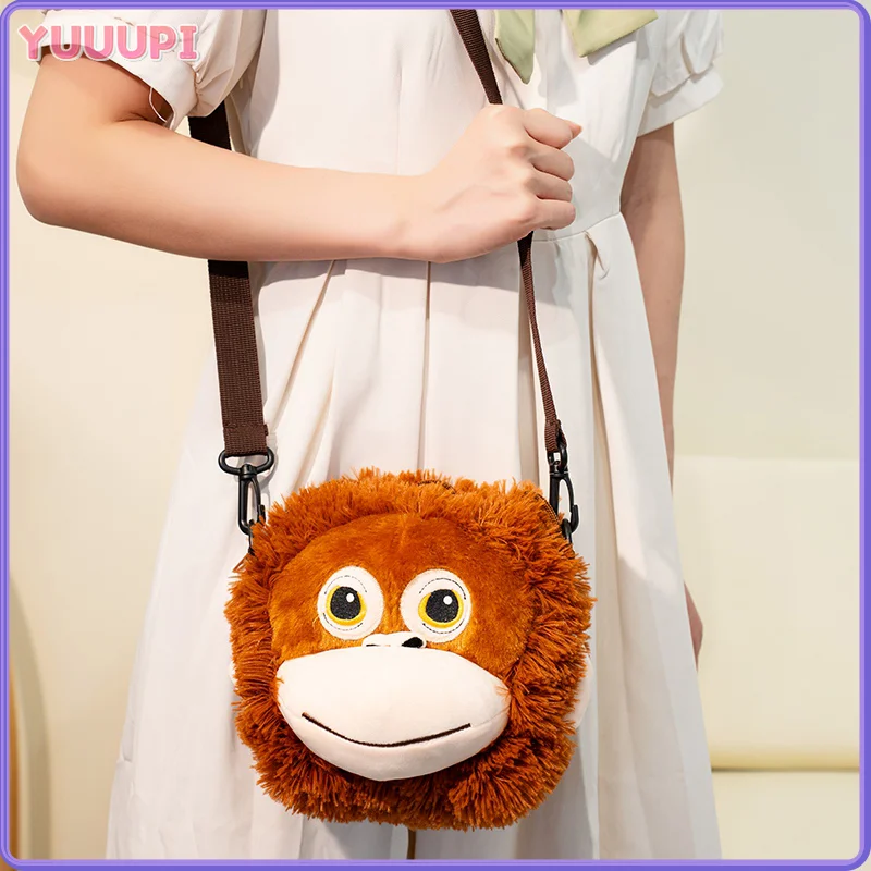 الكرتون الغوريلا ألعاب من نسيج مخملي محاكاة القرد Orangutan دمية محشوة الحيوان حقيبة الظهر غرفة ديكور الاطفال الفتيان الفتيات هدايا عيد الميلاد