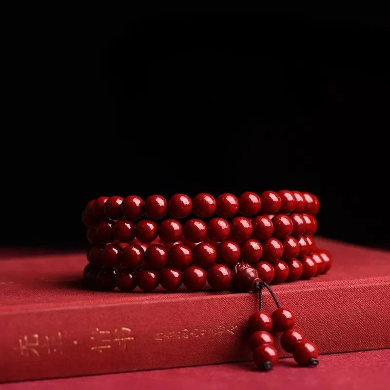 Cinnabar Bracelet 108 Buddha Beads Men's and Women's Bracelets