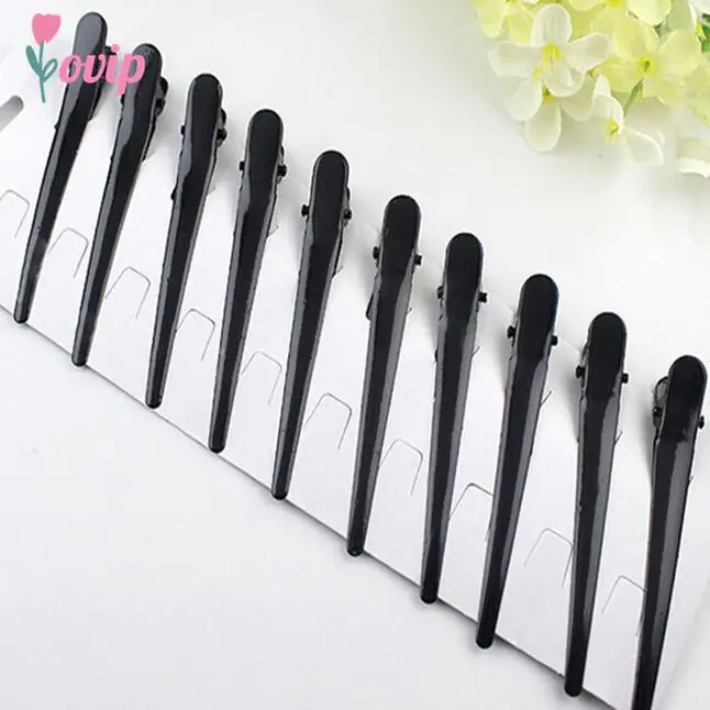 

10 Pcs/lot DIY Black Metal Single Prong Hairstyle Alligator Hair Clips Large Barrettes Headwear Styling Tools For Women