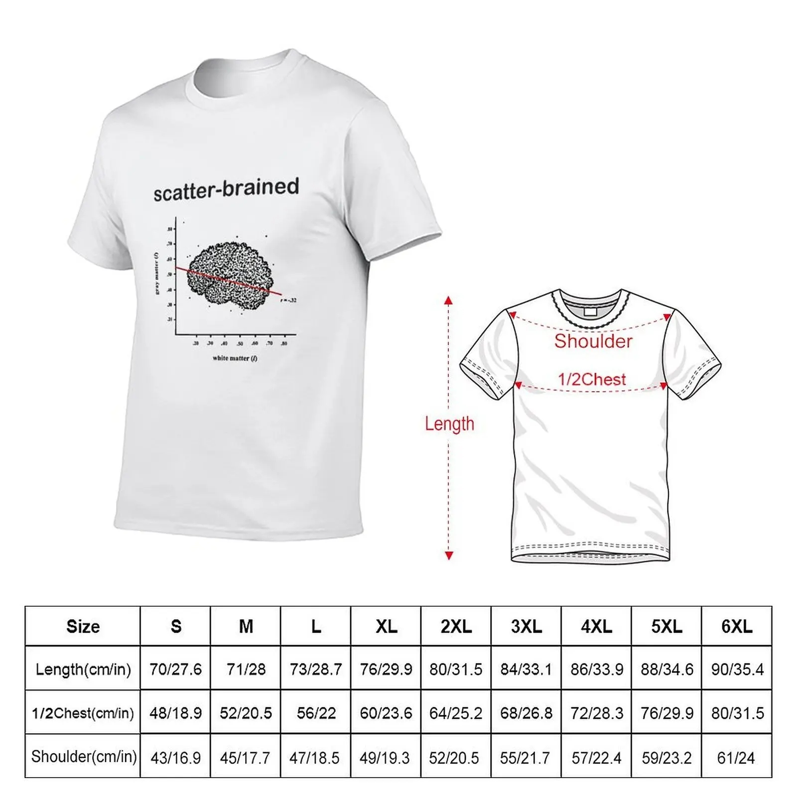 Scatter-Brained T-Shirt quick drying Aesthetic clothing men graphic t shirts