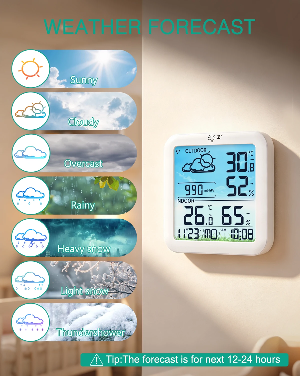 สถานีวัดสภาพอากาศพร้อมหน้าจอ L - Weather Station Indoor บทวิจารณ์และราคา