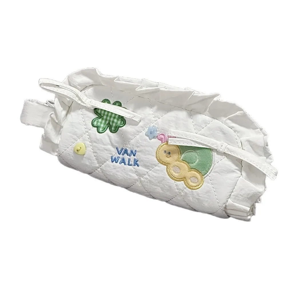 

Cartoon Sweet Bow Pen Bag Large Capacity Dog Rabbit Pencil Pouch Case Ruffle Organize Makeup Storage Bag Students