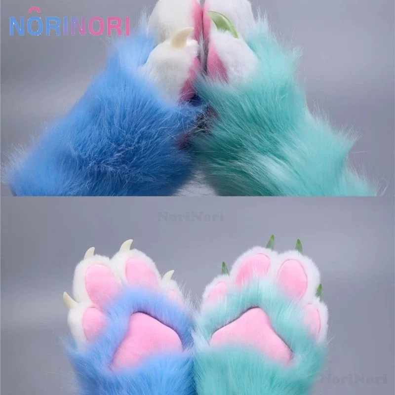 

vivi 2025 Fursuit Gloves Accessories Furry Cosplay Paws Rubbit Cat Soft Cute Fluffy Animal Party Kawaii 22
