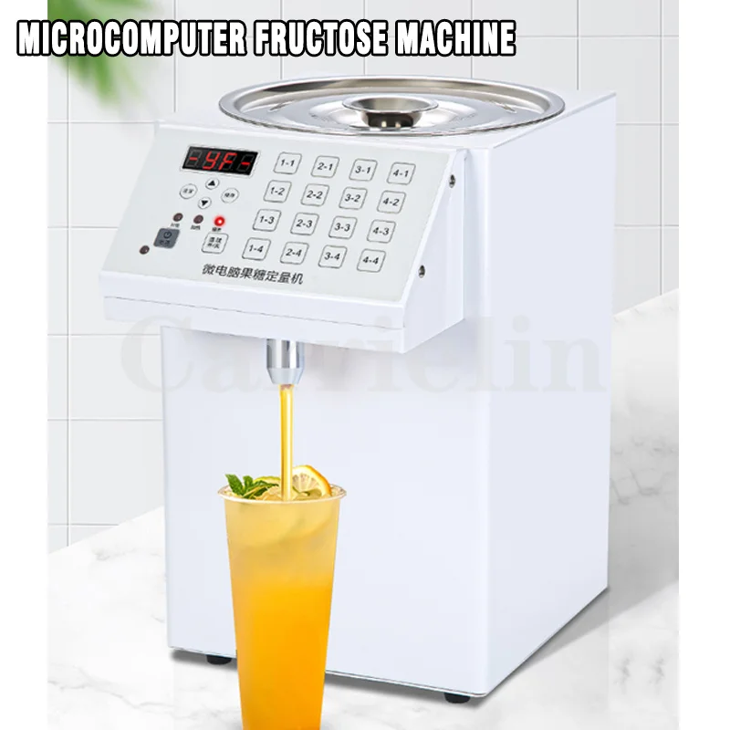 16 Grid Automatic Fructose Machine Syrup Dispenser Bubble Tea Sugar Dispenser 8L Fructose Quantitative Machine