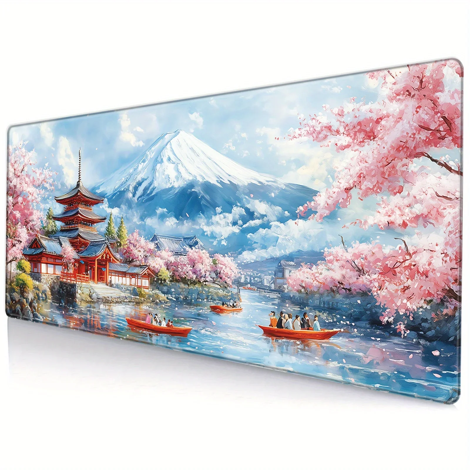 

Настольный коврик Cherry Blossom & Mount Fuji — нескользящий, прочный коврик для мыши из натурального каучука для игр и офиса — HD Scenery Design — ID