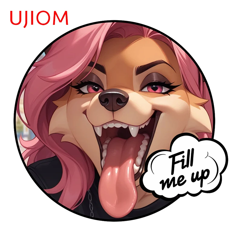 UJIOM Lovely Furry Girl Fiil Me Up Wall Stickers Sexy Personality Tuya Design Decals Scratch-proof Waterproof Bedroom Wallpapers