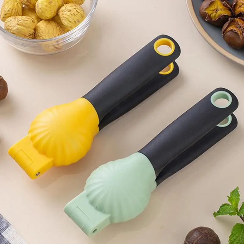 Herramienta para galletas de castañas, Cracker de nueces de alta resistencia, Clip para castañas, herramienta de cocina multifuncional portátil, abridor de nueces de frutos secos para