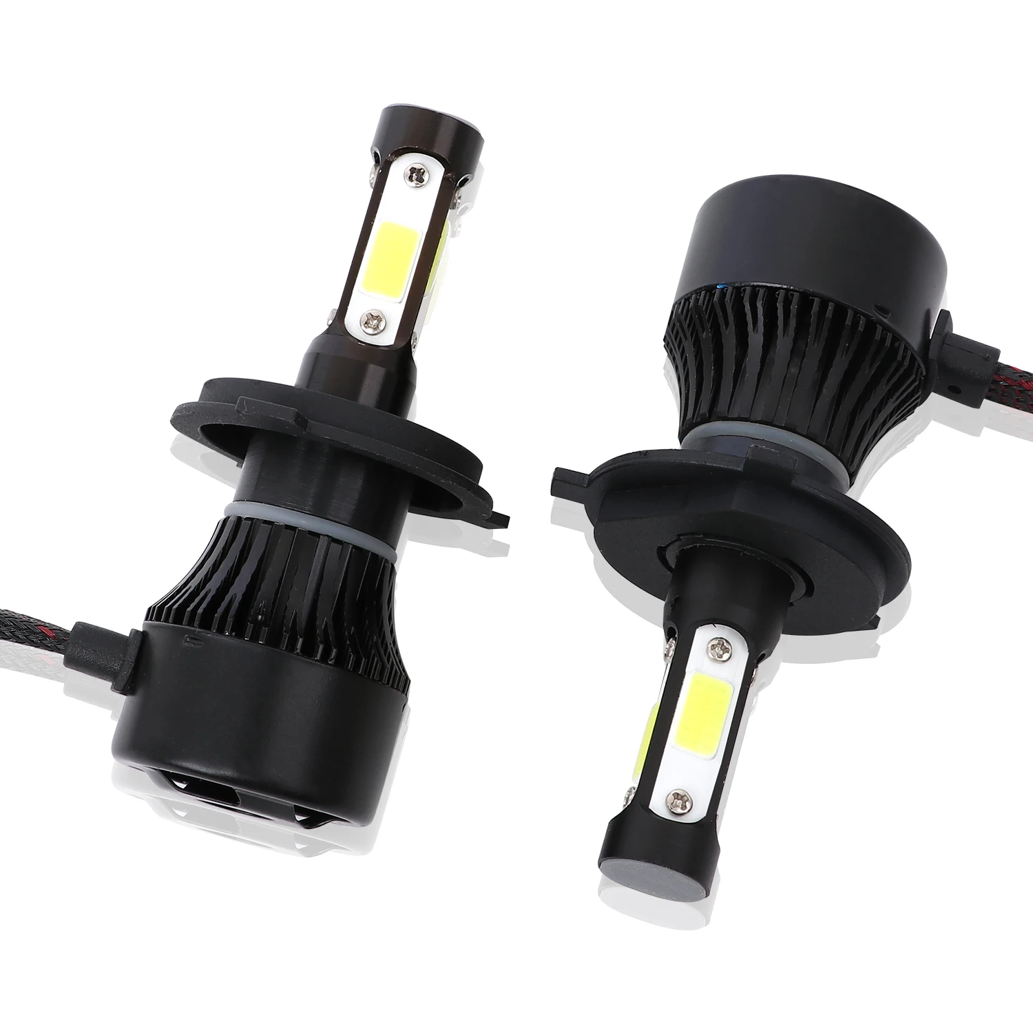 2Pcs New 4Sides 6000K H4 H7 Car Headlight H11 H13 9004 9007 Car LED Bulbs White 8000K 50000LM 360 Beam Angle