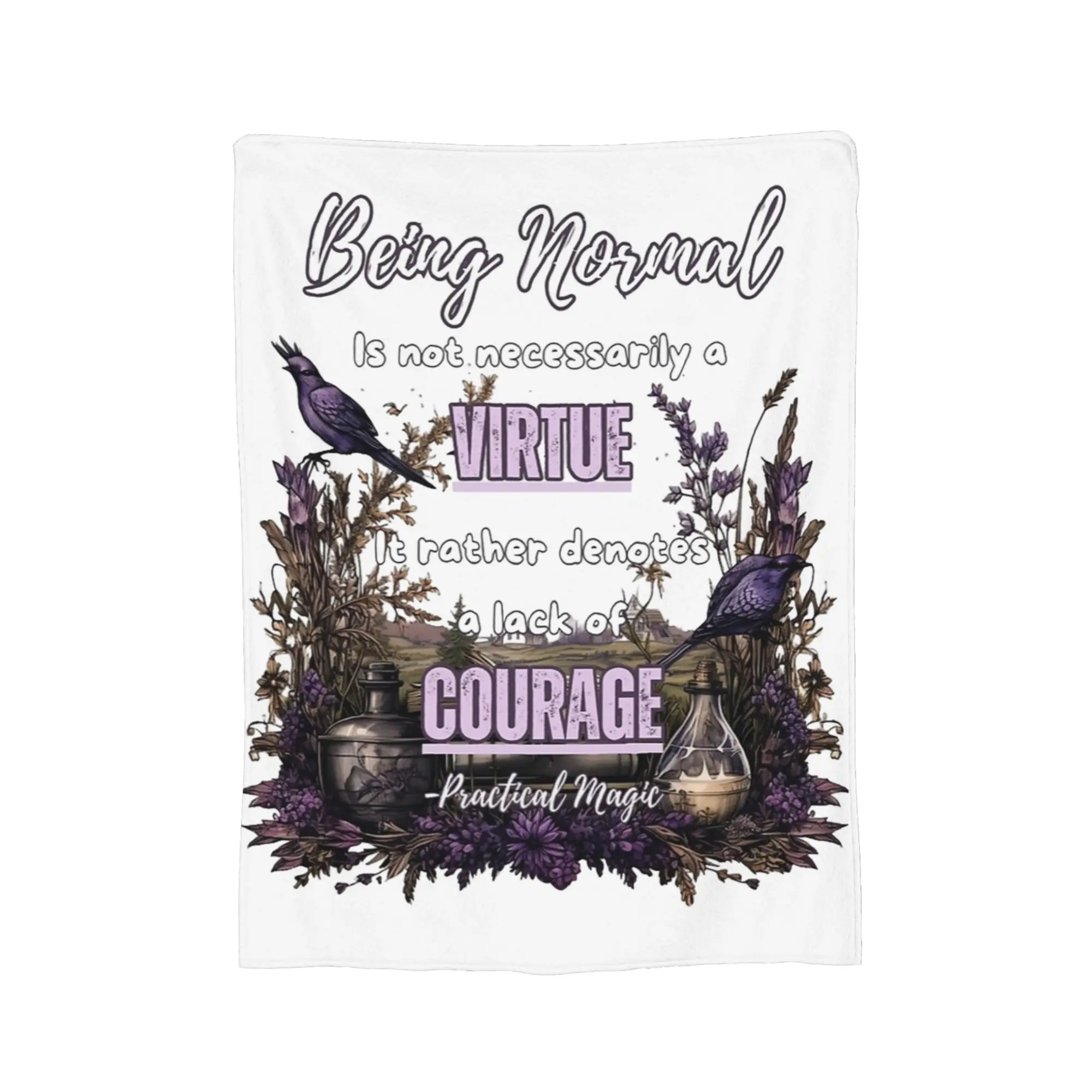 Practical Magic Aunt Frances Quote- 'Being Normal' Blanket Velvet Summer Thin Throw Blanket for Bed Bedroom Quilt