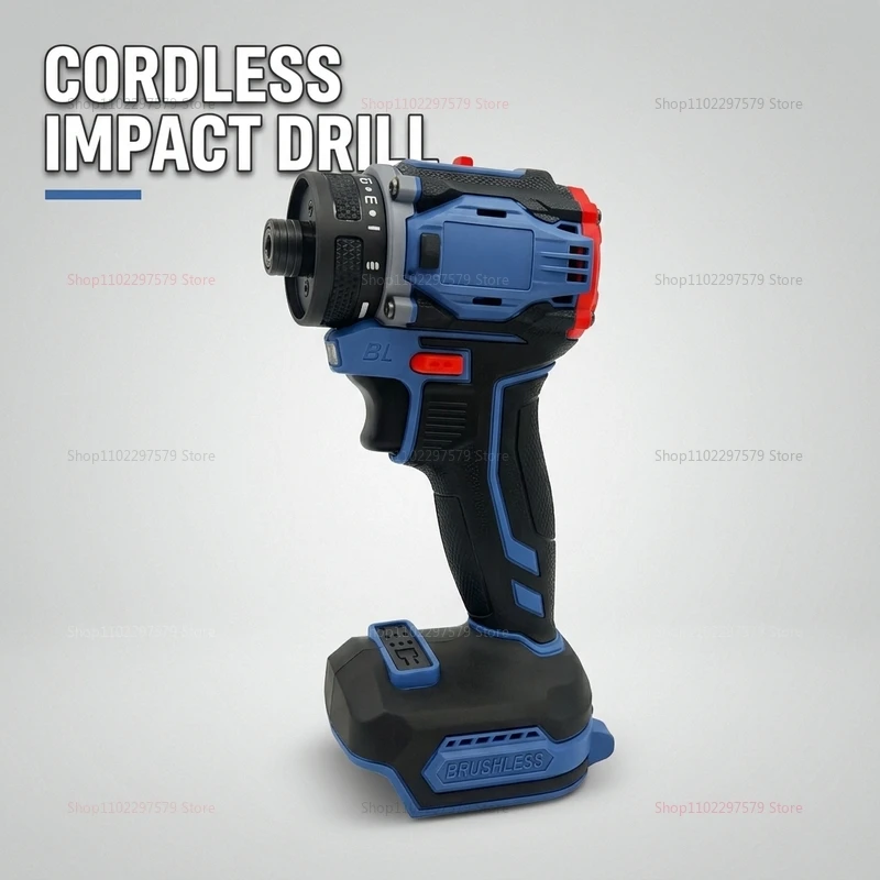 Brushless Electric Screwdriver Two Speed Cordless Drill for Home DIY and Professional Projects Lightweight No Battery Included