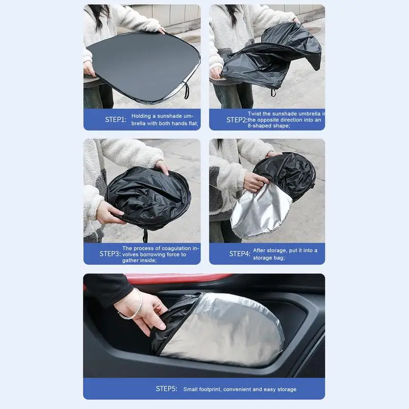 Car Windshield Sun Shade Covers Visors Front Window Sunscreen Protector Parasol Coche For Tesla Model 3 Y Sunshade Accessories