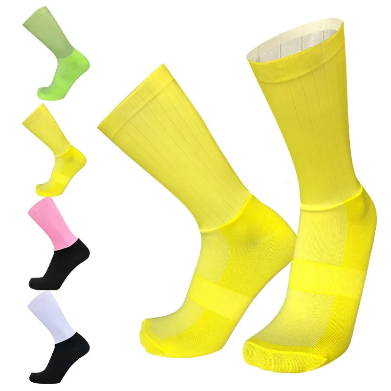 Chaussettes Aero en silicone pour le cyclisme, la course de vélo, l'équipe professionnelle, la course en plein air, le sport, non ald, haute qualité, nouveau, 2024