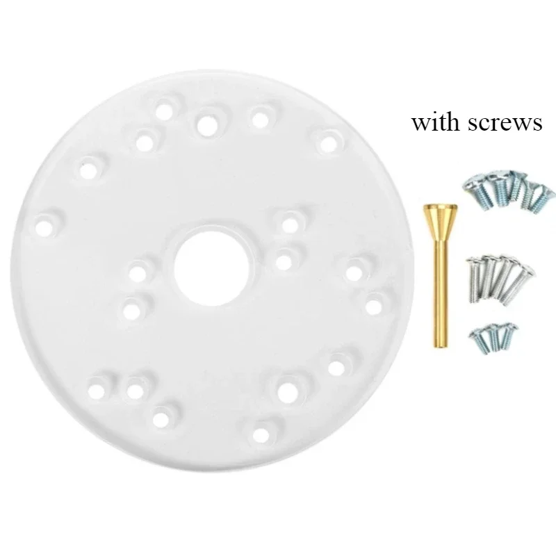 Router Universal Base Plate with screw bakelite milling base for trim router Woodworking Clear Acrylic Sub Base with Marked Hole