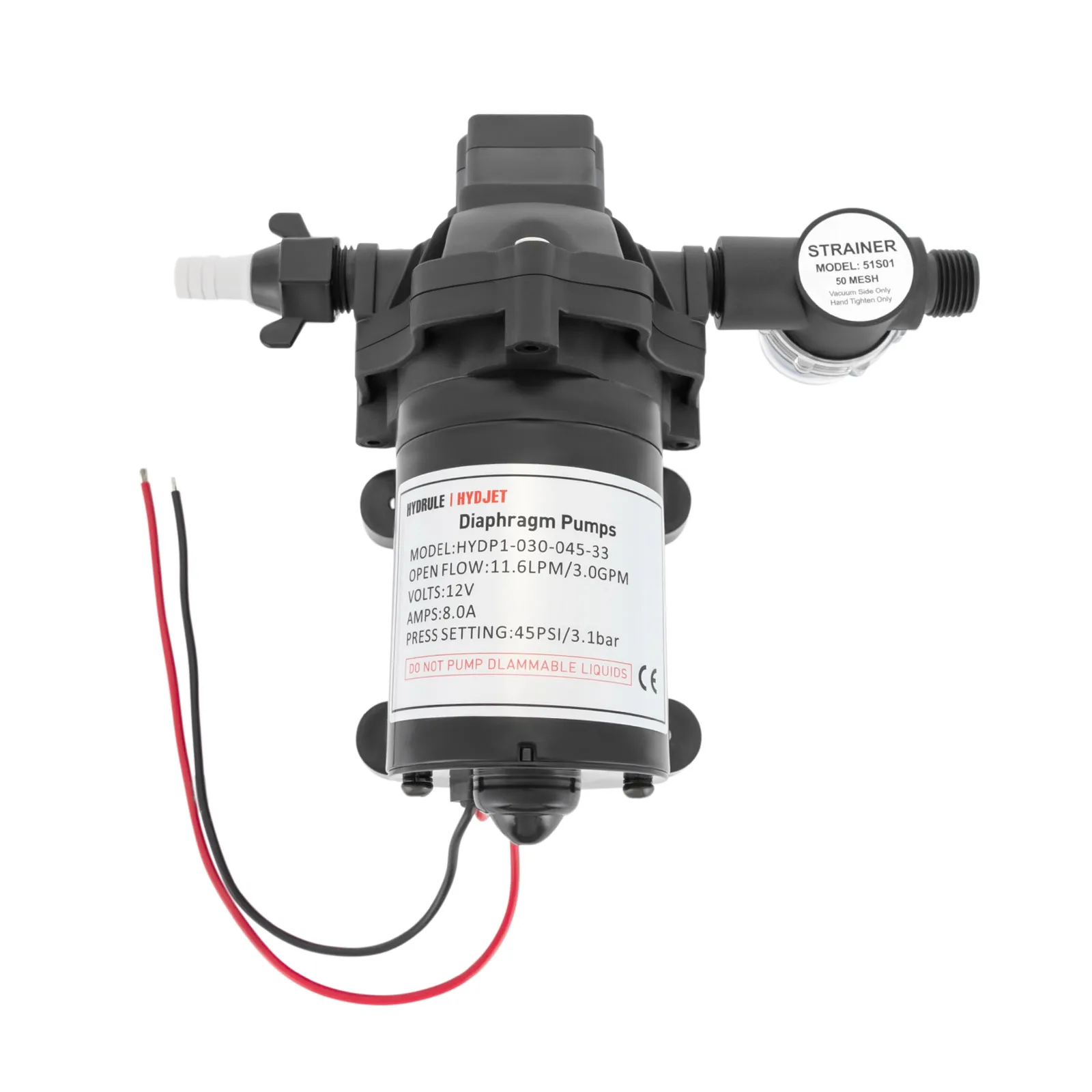 12V Water Diaphragm Pressure Pump Self Priming Pumping For Caravans, Agricultural Irrigation, Yachts