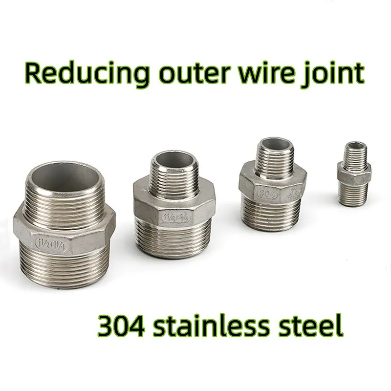 

Stainless steel outer wire reducing thread straight, hexagonal straight quick connect reducing pipe,stainless steel direct joint