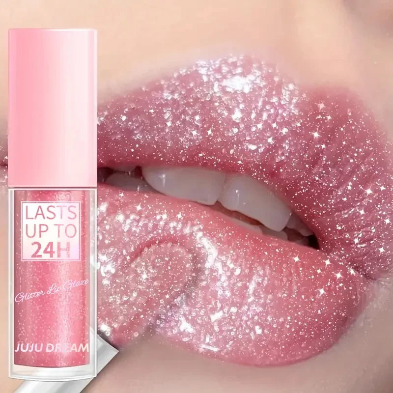 Sparkling Gloss Lip Balm – Water-Gloss Mirror Finish, Moisturizing, Hydrating, Non-Sticky, Cup-Proof, Plump Lips