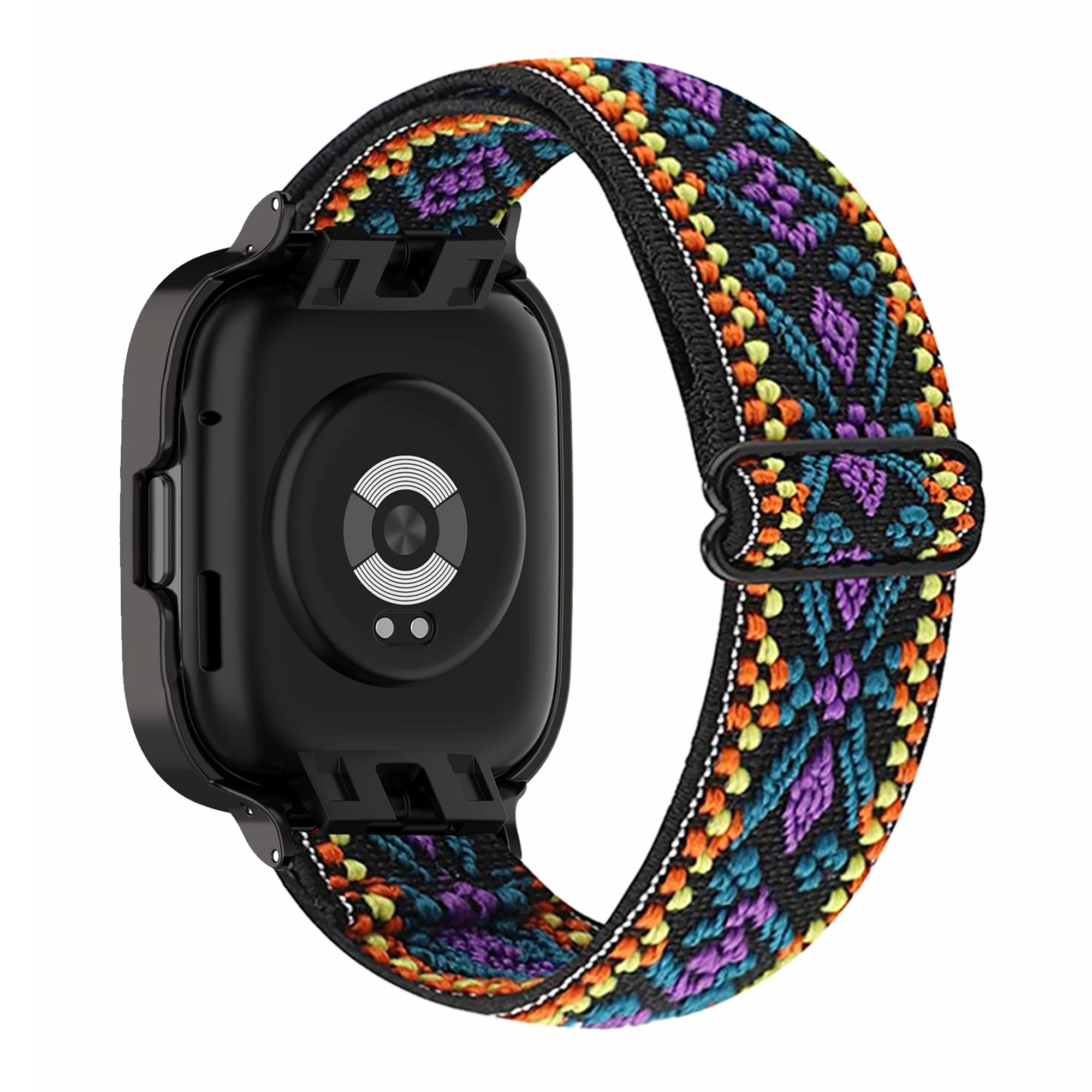 

Nylon Braided Watch Strap for Xiaomi Redmi Watch 3 Quick Release Elastic Watchband with Case Cover - Purple