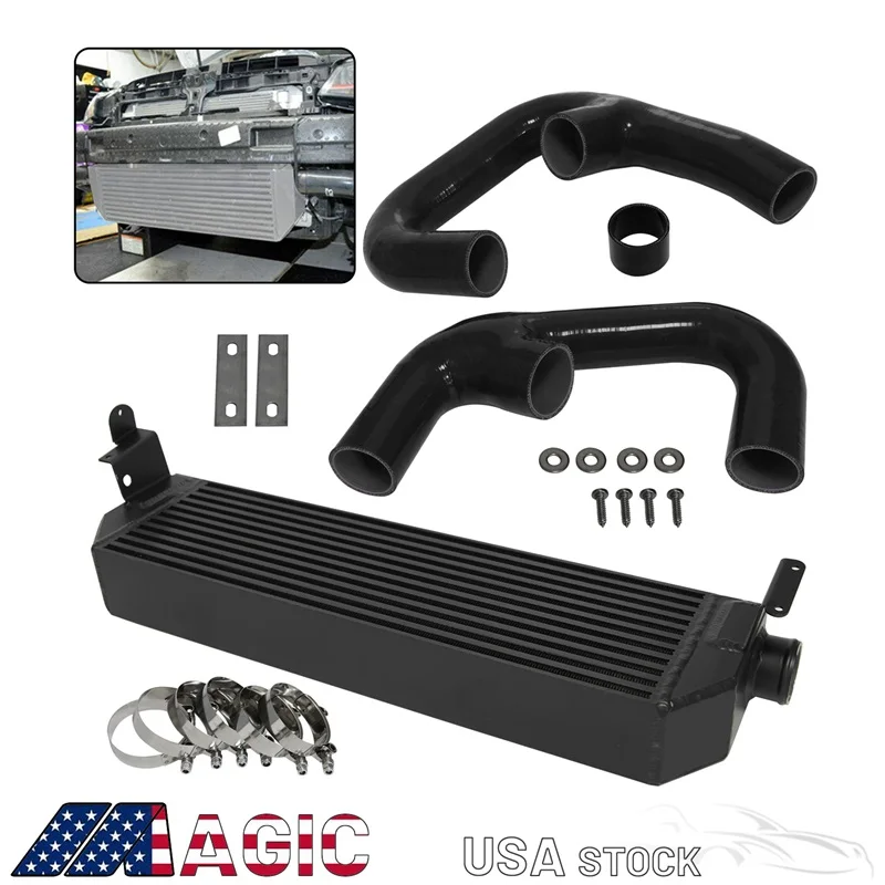 Upgrade FMIC Twin Intercooler Kit Fits For Volkswagen Golf R GTI MK7 2.0T 2015+ Black