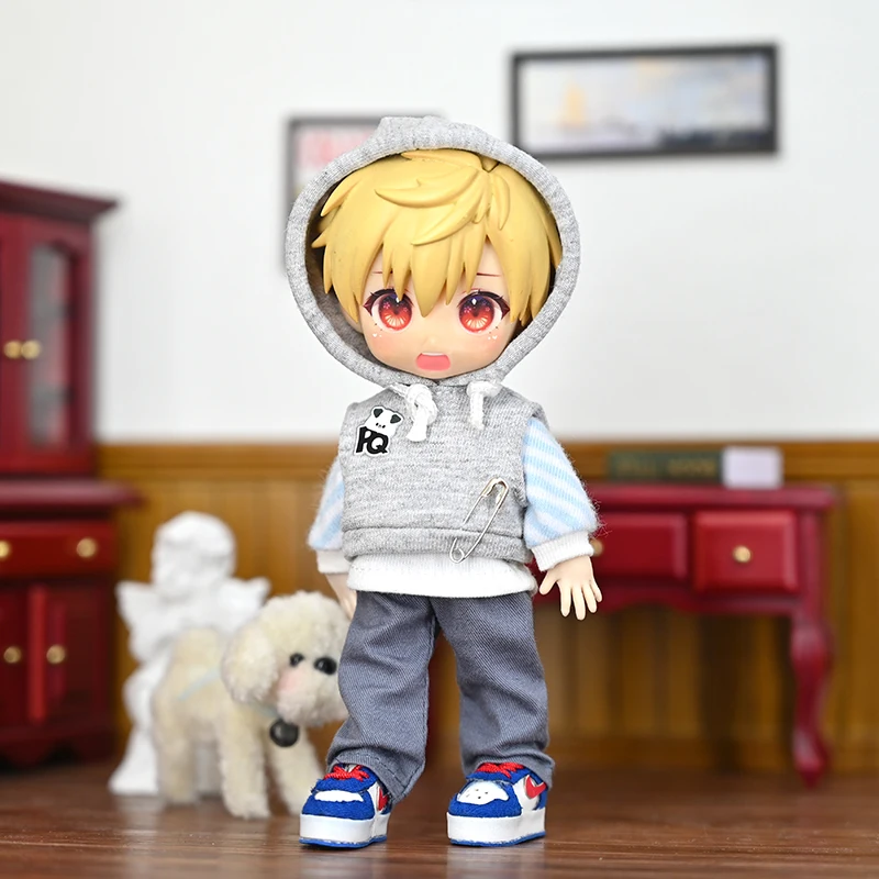 Ob11 인형 옷 P9 P10 Monobody Ufdoll Molly Ymy1/12Bjd Obitsu11 옷을위한 좋은 작은 개 미국 정장