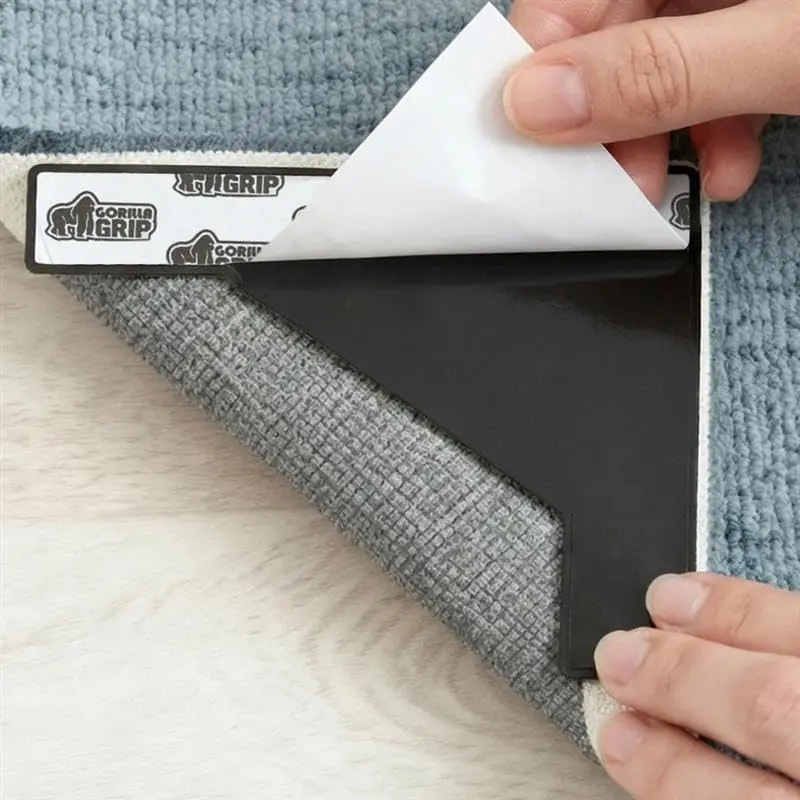 

Сверхширокие двусторонние фиксаторы для ковров, удерживающие ковер на паркете и плитке, съемные многоразовые угловые фиксаторы