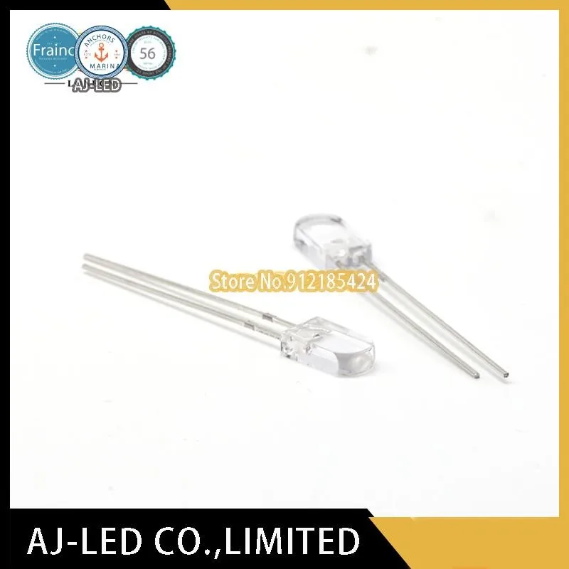50pcs/lot IR533C infrared emission tube light emitting diode 5mm wavelength 940nm flat flat head Everlight
