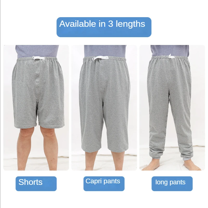 Adult Diaper Pants Washable Diapers Shorts Incontinence Care Pants Anti-bed-wetting Impermeable Elderly Long Pants Breathable