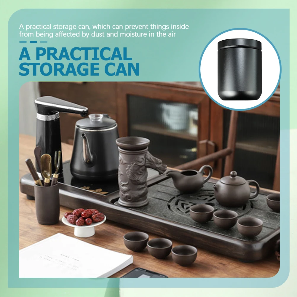 

Premium Aluminum Alloy Airtight Storage Canister Dustproof Moisture Resistant Portable Multifunctional Tea Leaf Medicine
