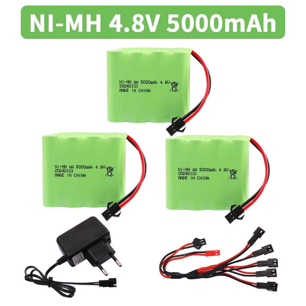 M نموذج 5000mah 4.8V ni-mh بطارية AA ل Rc لعب السيارات الدبابات روبوت قوارب البنادق Ni-MH AA 4.8 فولت بطارية قابلة للشحن