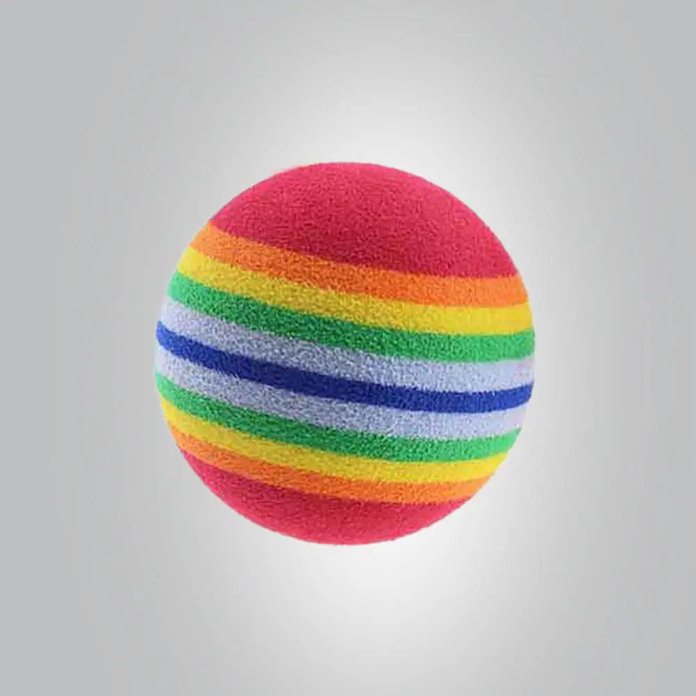 8Pcs 42Mm Bright Rainbow Eva Golf Training Balls Soft Light Flexible Safety Indoor Practice Ball for Approach Shot Drills