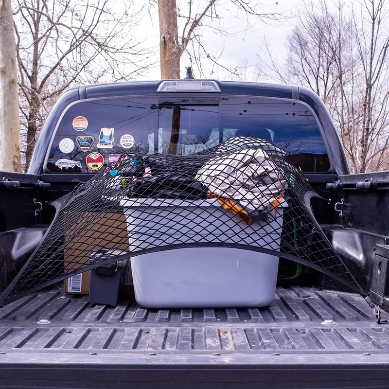 Highly Elastic Cargo Net Stretchable Truck Bed Cargo Mesh Organizer Suitable for Pickup Daily Light Loads of Trucks