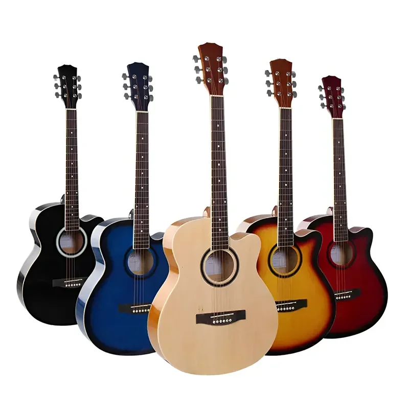 Wholesale Cheap Musical Instruments Guitar From Deviser Guitar Factory 38 40 Inch Matte Acoustic Guitar For Adults