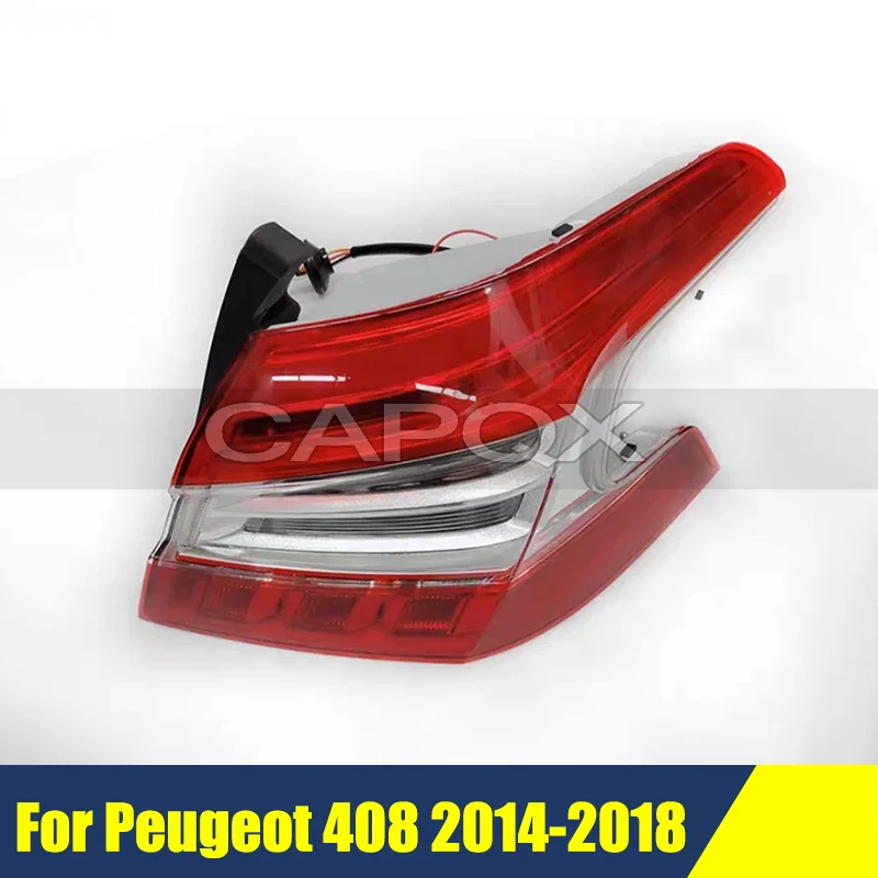 Rear Bumper Tail Light Tail Lamp For Peugeot 408 2014-2018 Lamp Taillights Taillamps Outer Brake Light