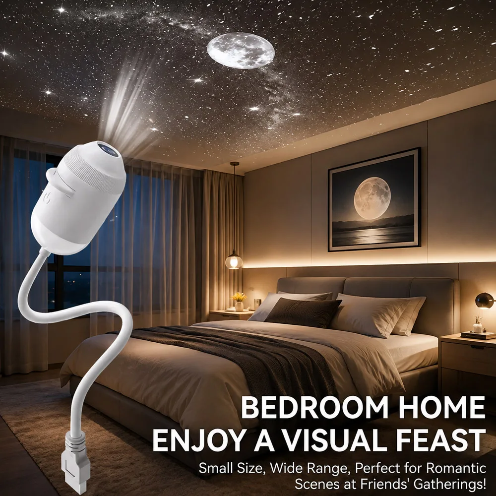 USB Starlight Projector Lamp Suitable For Car Interiors Homes Bedrooms Night Lights To Create a Romantic Milky Way Atmosphere