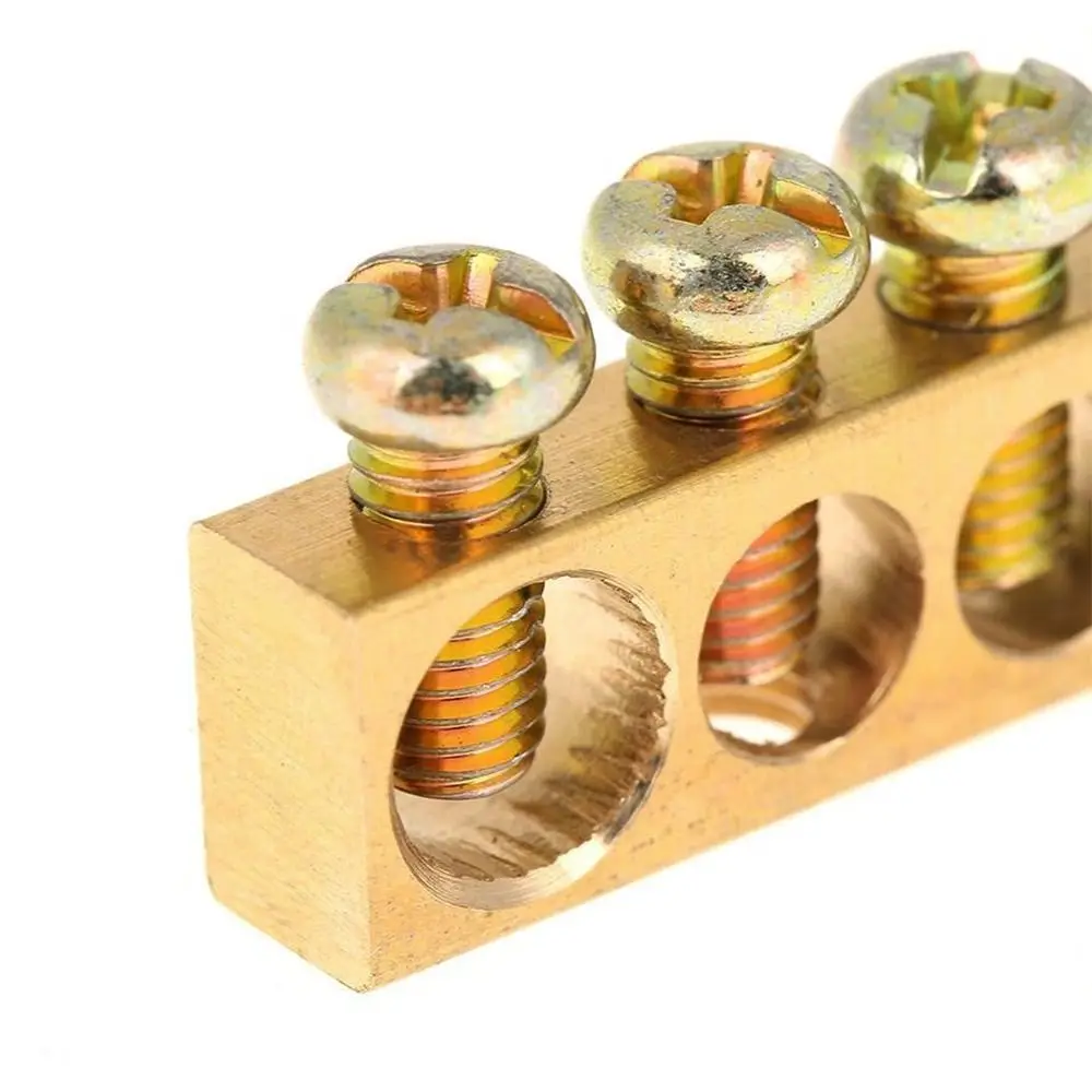 Copper Wire Connector Multi-specification With Hole Screw Copper Bar Terminal Brass Row Junction Box Power Distribution Cabinet