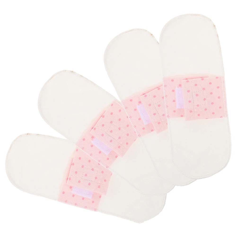 

4pcs Cloth Menstrual Pad Liners Washable Reusable Cotton Panty Pads Soft Comfortable Postpartum Period Sanitary Towels Pregnant