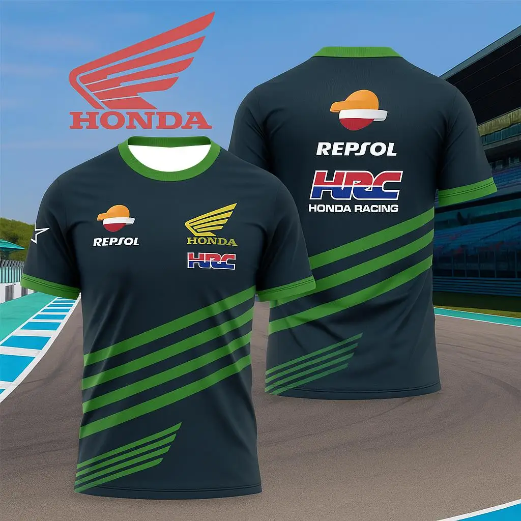 

Быстросохнущая гоночная футболка Honda 2026 для мужчин, дышащий трикотаж с короткими рукавами, легкая удобная спортивная одежда для гонок на велосипеде