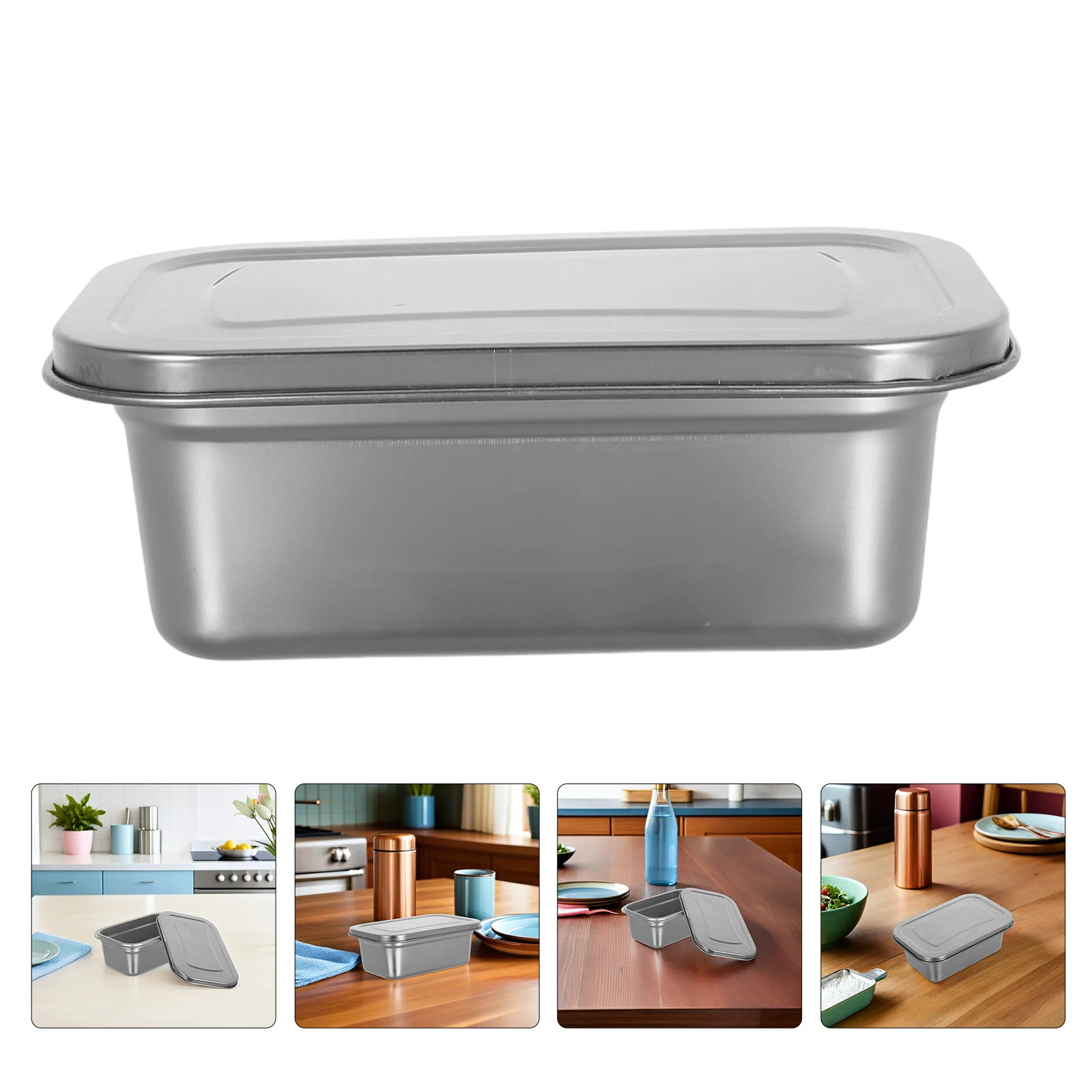 

3pcs Ice Cream Storage Containers 1.2L Stainless Steel Airtight Reusable Freezer Tubs For Homemade Dessert Snack