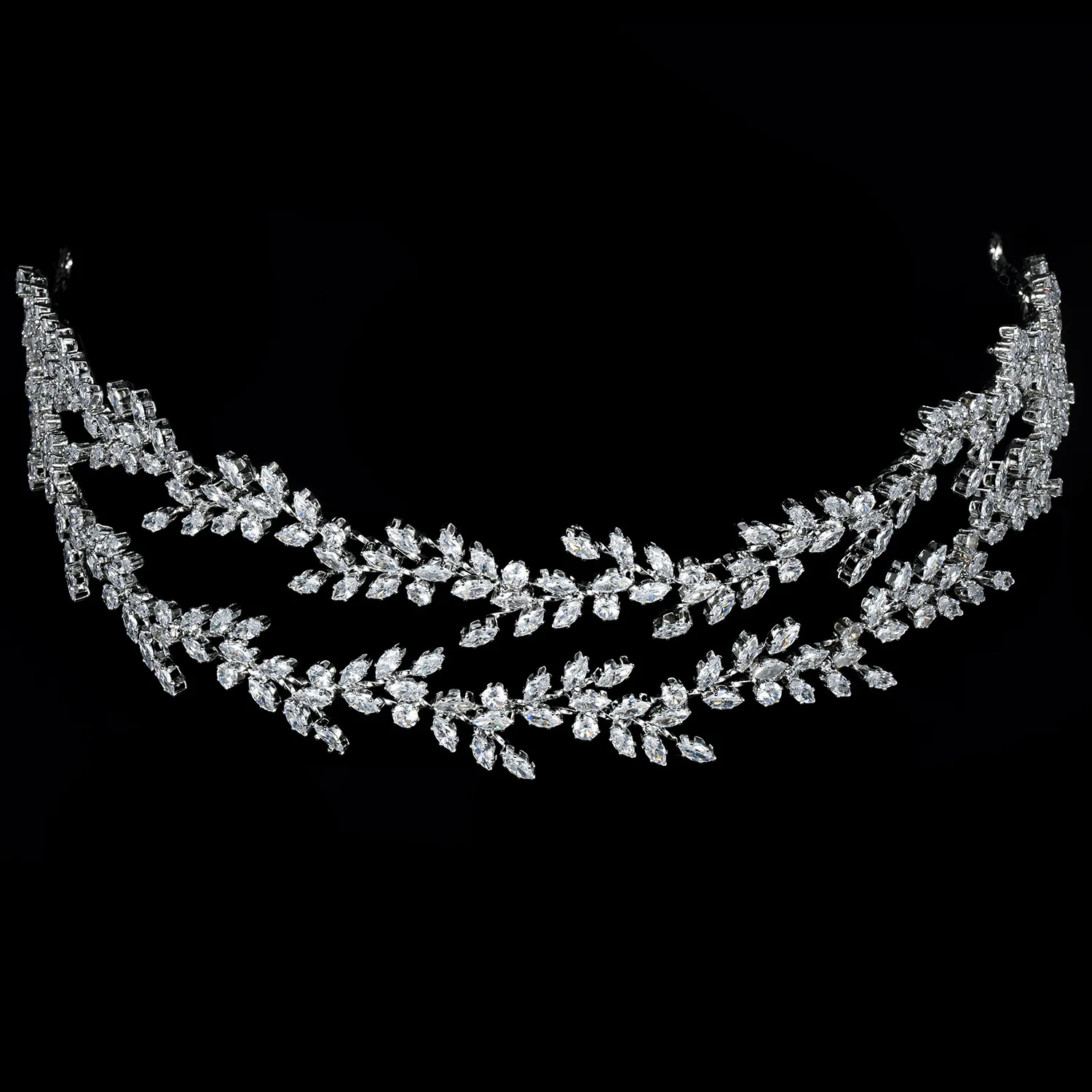 

Cubic Zirconia Bridal Headbands Wedding Headpiece Luxury CZ Bride Hair Piece Tiaras For Women Party Prom Hair Jewelry Headdress