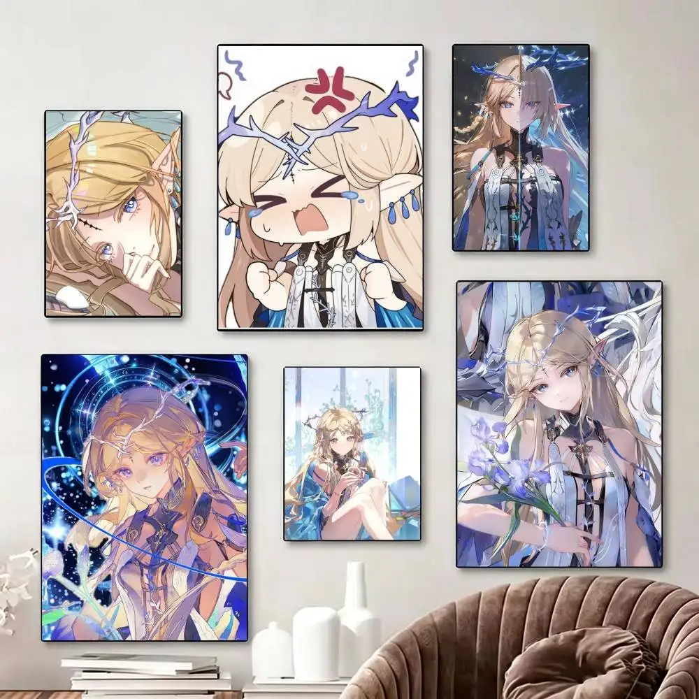 Cartethyia Wuwa W-Wuthering Poster Perfect Space Sticker Self Adhesive for Office Home Theater Wall Art Decor Fancy Gift
