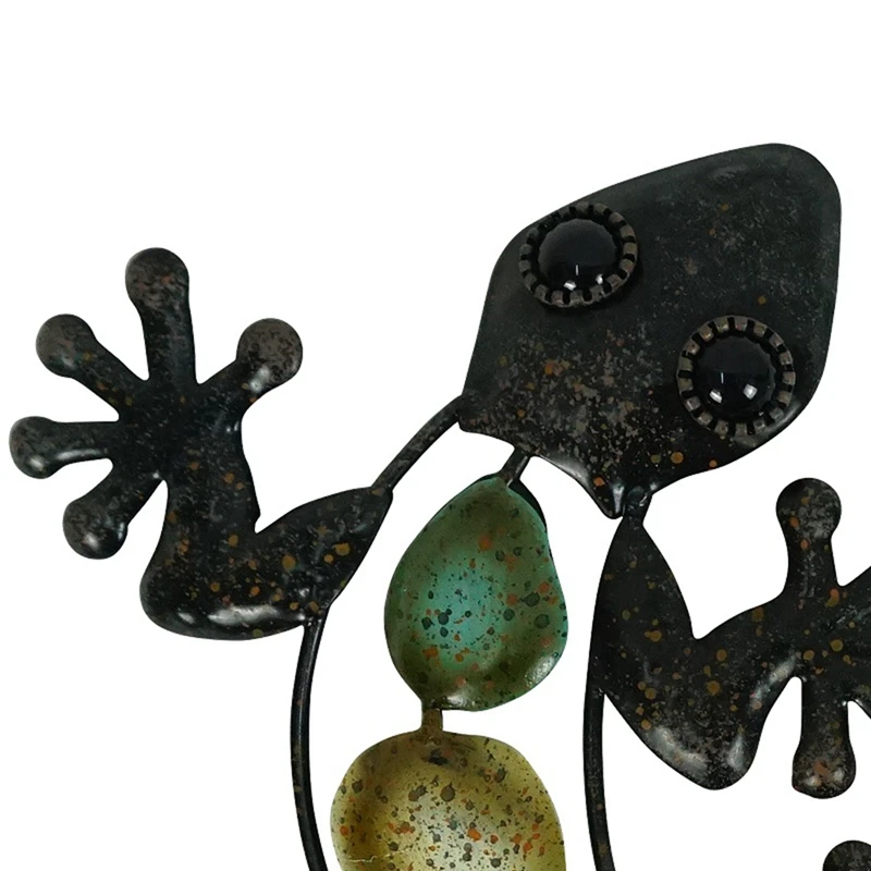 Metal Gecko Hanging Artwork Home And Garden Decor Outdoor Statue Animal Decoration