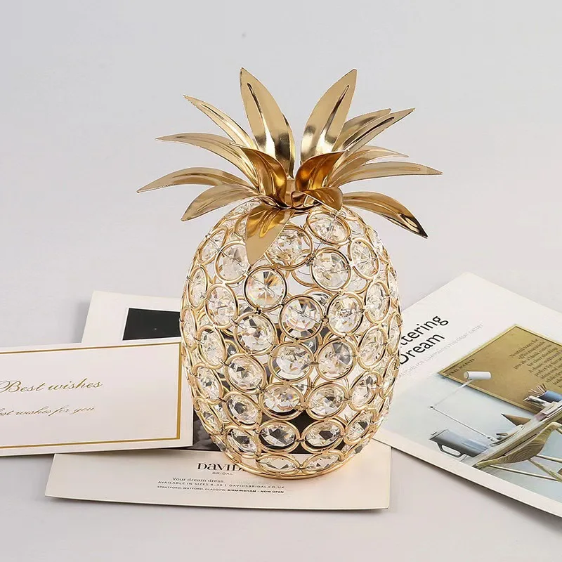 

New Creative Crystal Crafts Apple Pear Pineapple Style Home Decoration Pieces