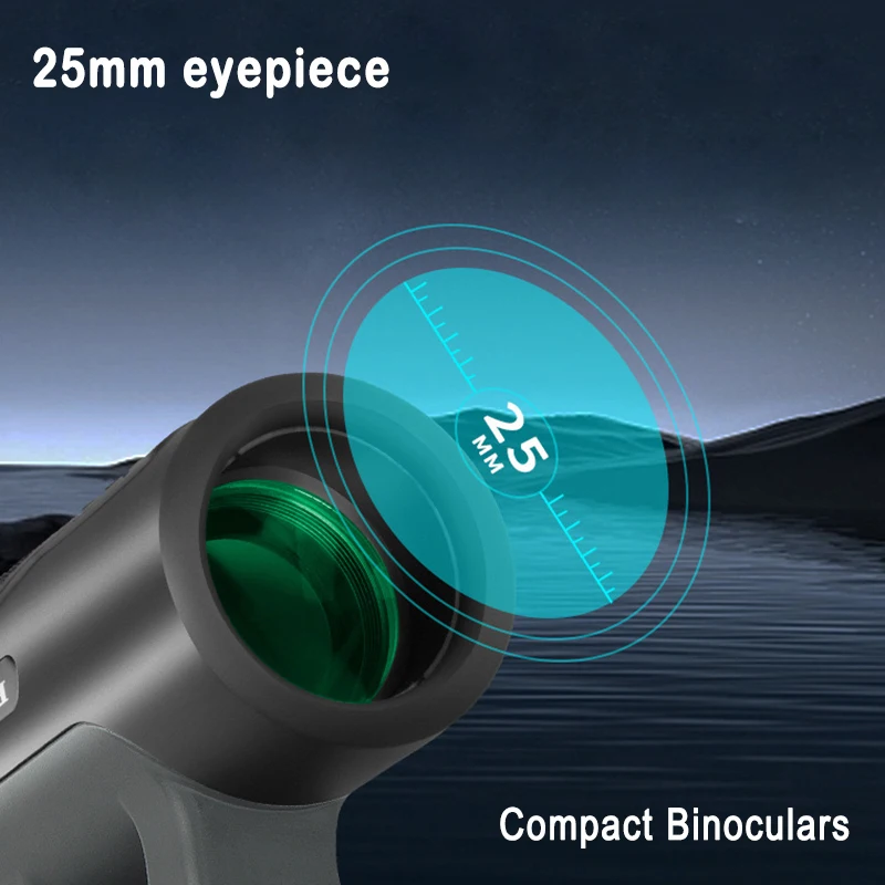 10x25 Kompaktes Fernglas mit Hoher Leistung für Erwachsene und Kinder Einfache Fokussierung HD-Optik Teleskop für Vogelbeobachtung Reisen Sport Spiele – Detail 11