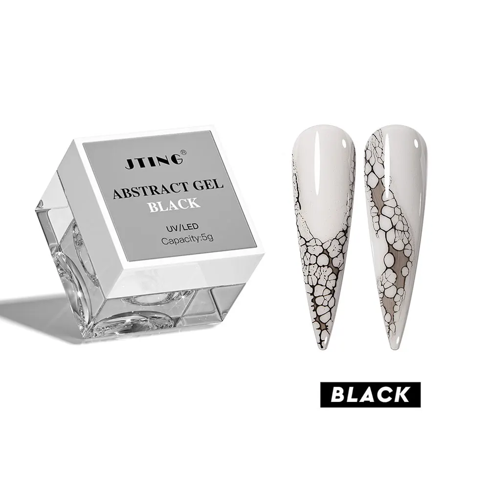 5 مللي المهنية أسود أبيض الدانتيل هلام مسمار البولندية ثقب شبكة تأثير ماجيك موجة هلام مسمار البولندية مسمار الفن نقع قبالة UV/LED جيل للأظافر