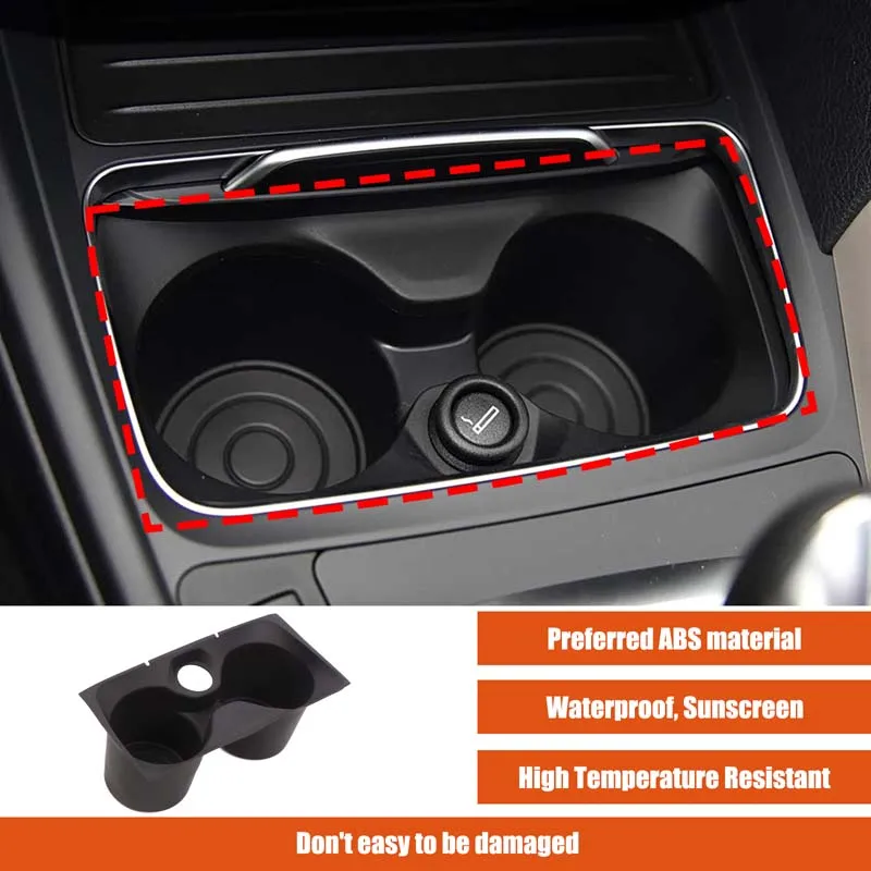 

For BMW 3 Series F35 2016-2019 TPE black car central control water cup holder protective cover car interior accessories