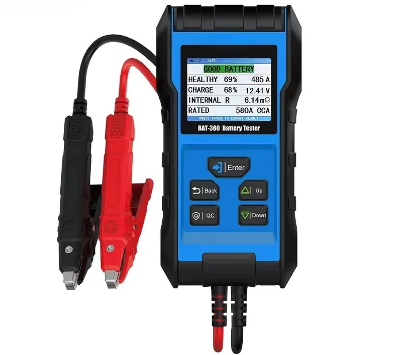 Automotive Battery Tester 12V CCA Analyzer Clamp Type Digital Voltage Checker for Car Truck Motorcycle Vehicle Maintenance