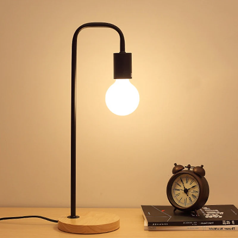 

Nordic Metal Table Lamp Loft Vintage Desk Lamp Living Room Bedroom Study Decor Industrial Bedside Standing Lamp Light Fixture