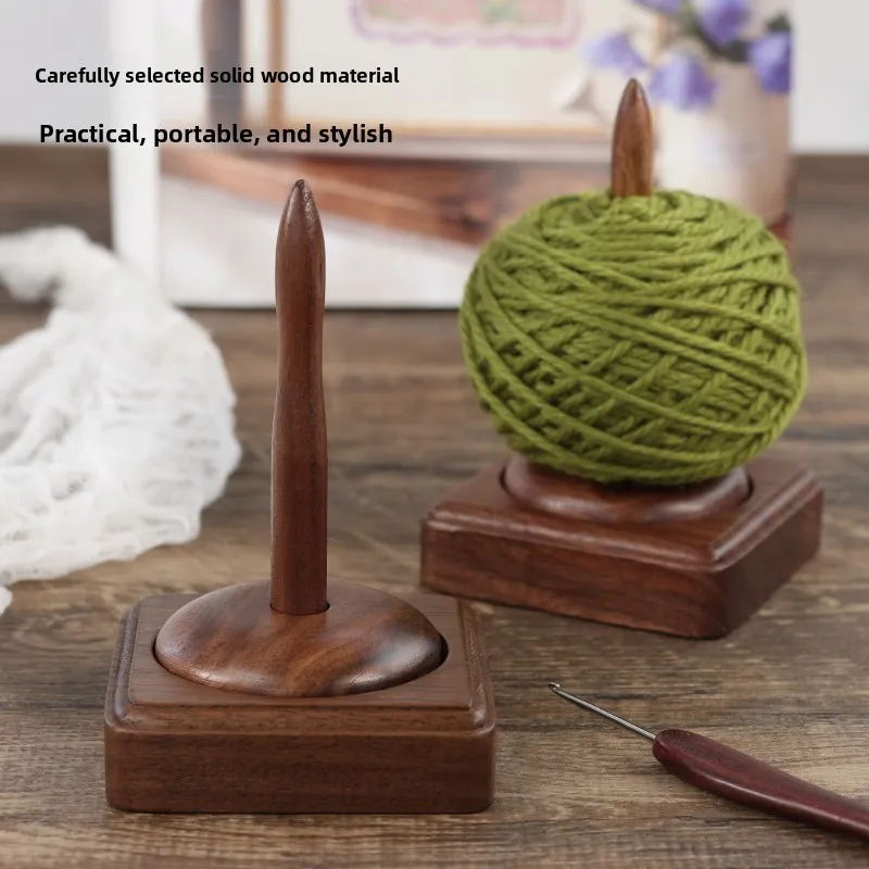Portable Detachable Knitting Yarn t  Wood Stand Vertical Weaving Tool Storage Ra Handmade Crochet Spool Holder