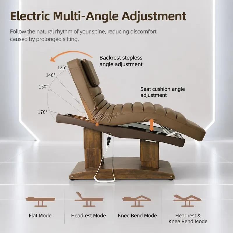 Electric Beauty Bed Adjustable Massage Table for Eyelash Extensions Ear Cleaning Tattoo Lifting Micro Adjustment Treatment